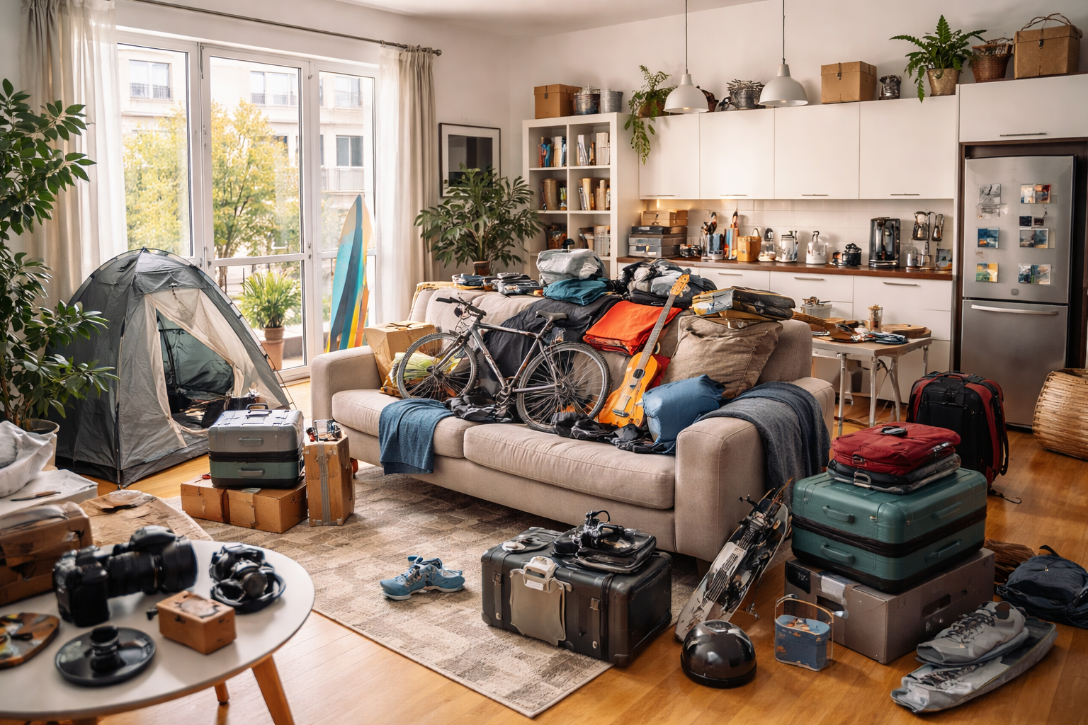 Photo of apartment overflowing with goods