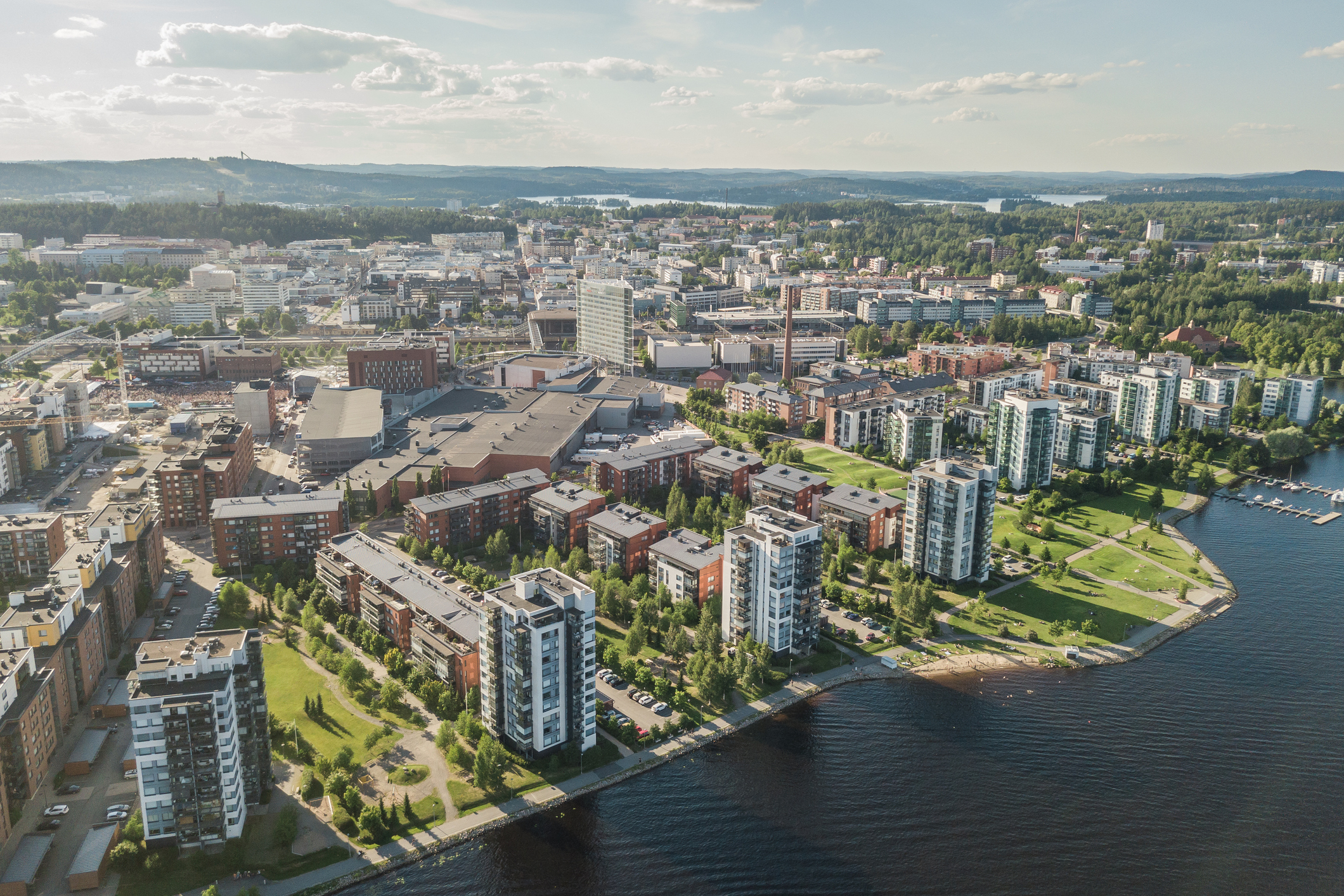 Aerial view of Jyvaskyla